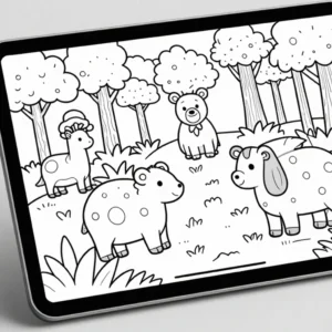 Magical Forest Animals Coloring Kit
