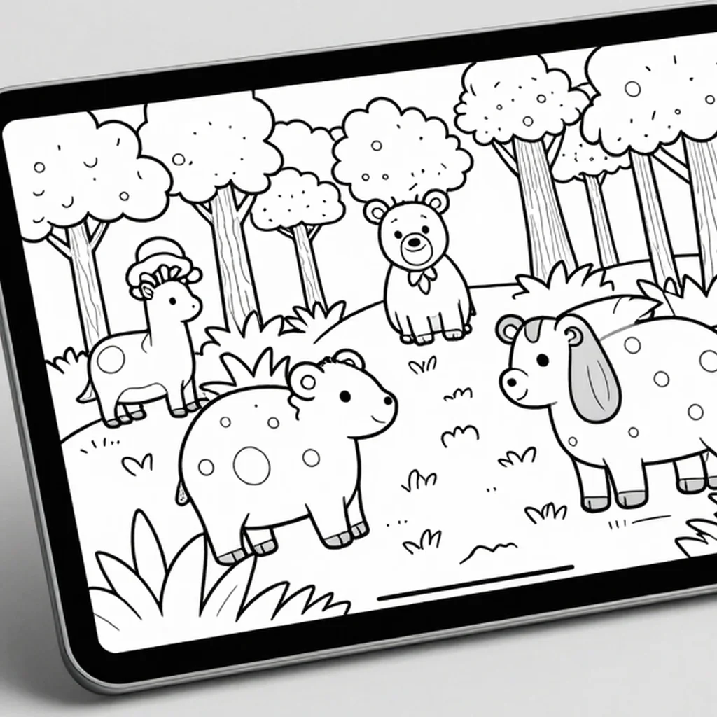 Magical Forest Animals Coloring Kit